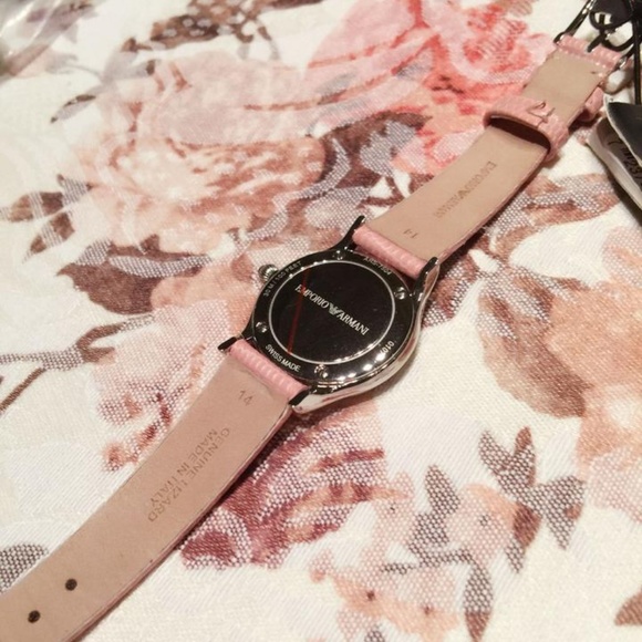 Emporio Armani Pink Swiss Diamond Ladies Watch